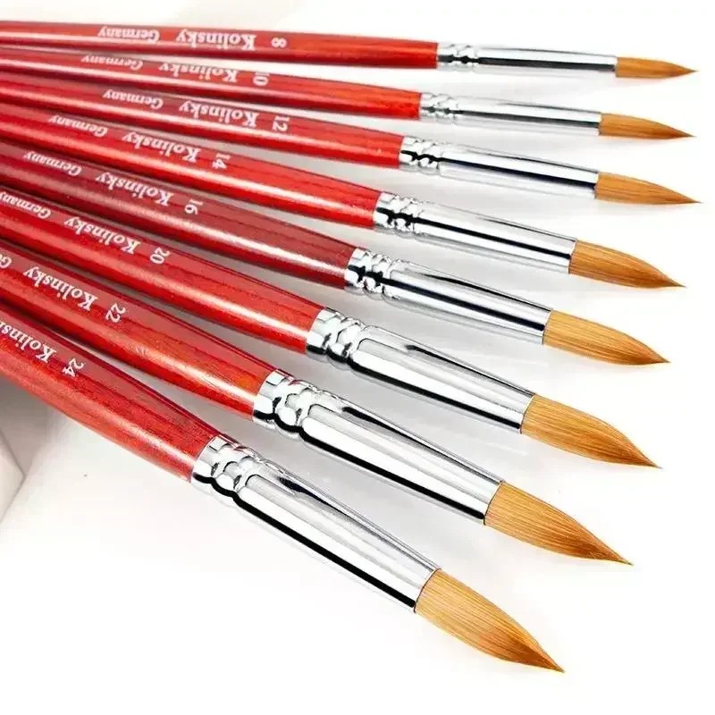 Furniture Hardware Nails - Kolinsky Acrylic Brush Wood Handle Nail
