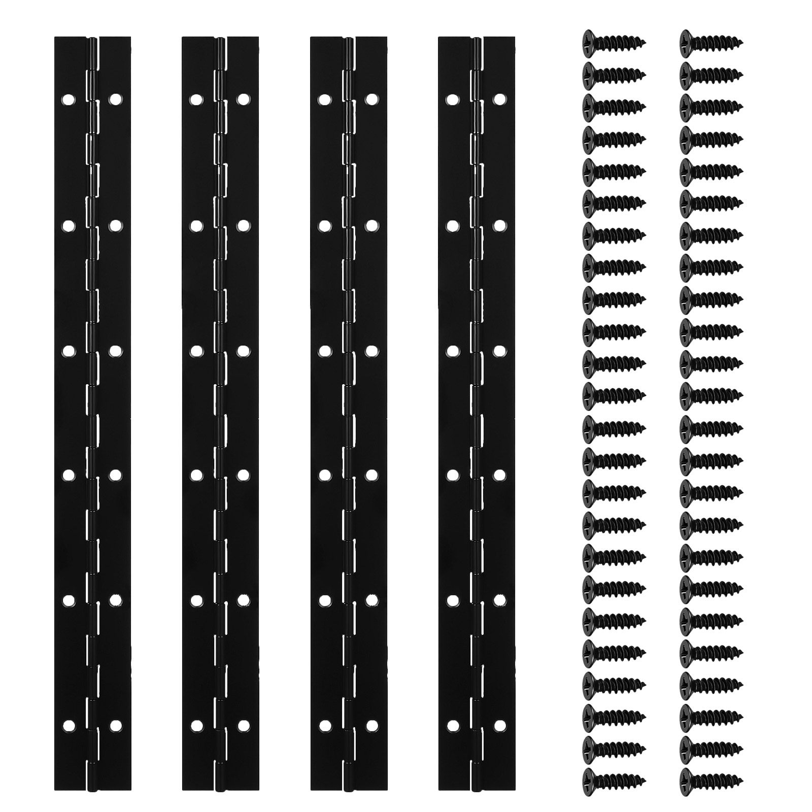 Piano Hinge Continuous - 1Set Stainless Steel Piano Hinge Black