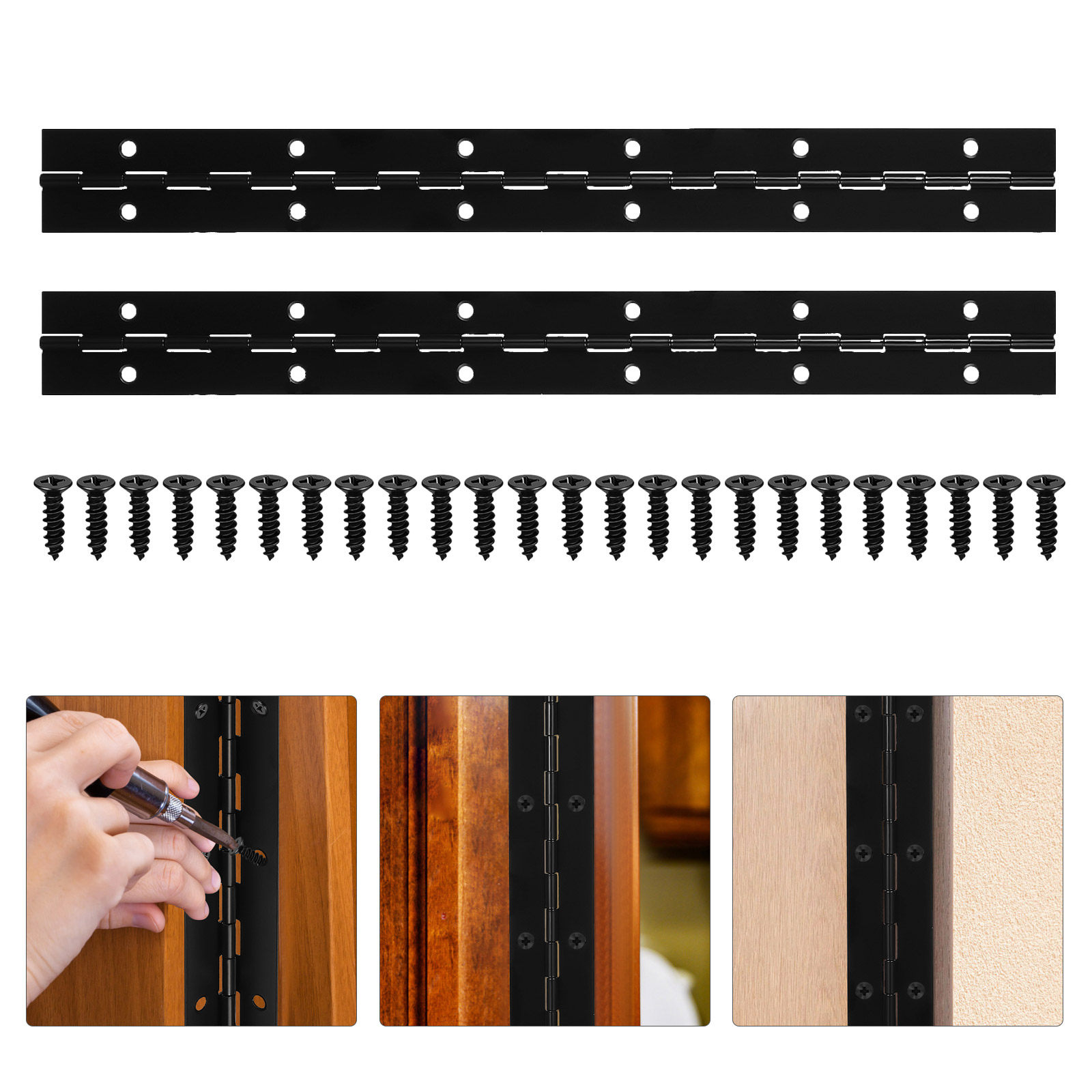 Piano Hinge Continuous - 1Set Stainless Steel Continuous Piano Hinge