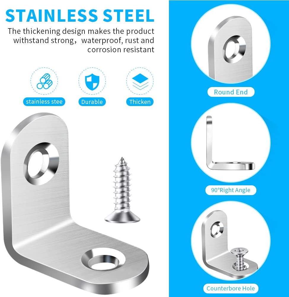 Stainless Steel L Bracket Corn - огляд і ціна Furniture Hardware Wood