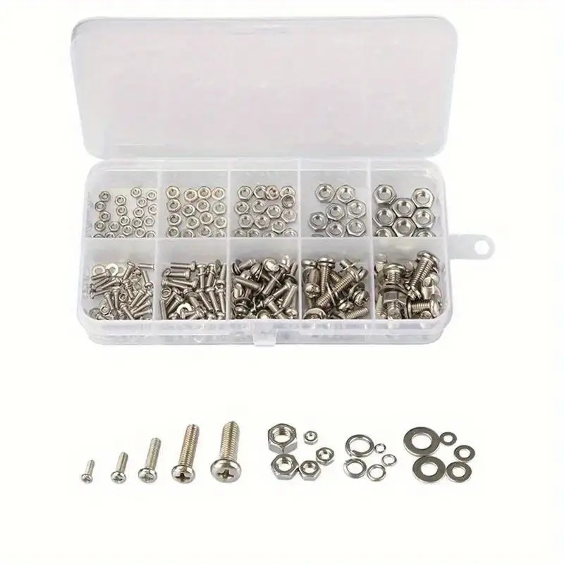 320PCS Hex Nuts & Bolts Set M2 - огляд і ціна Furniture Hardware Repair