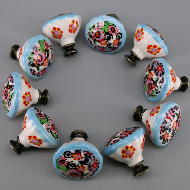10PCS Colored Ceramic Knobs Un - огляд і ціна Unique Furniture Hardware Pulls