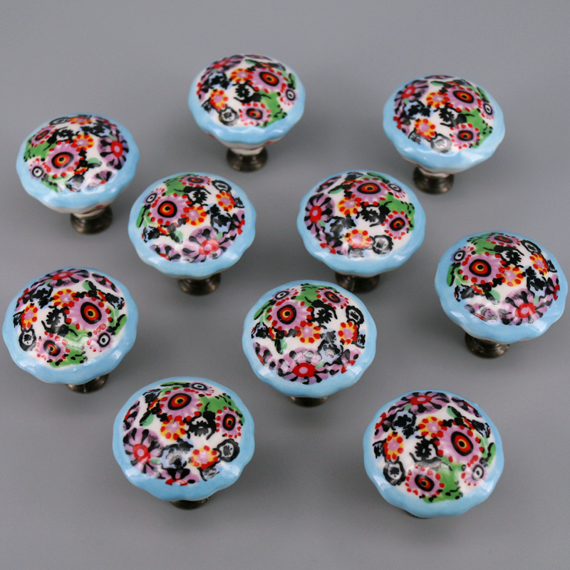 10PCS Colored Ceramic Knobs Un - огляд і ціна Unique Furniture Hardware Pulls