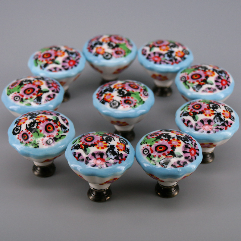 10PCS Colored Ceramic Knobs Un - огляд і ціна Unique Furniture Hardware Pulls