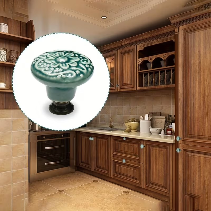 12pcs Ceramic Cabinet Knobs, F - огляд і ціна Furniture Hardware Latch