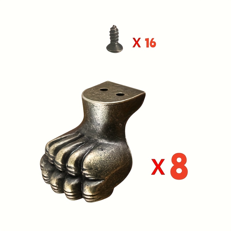 8pcs Antique Foot Brass Jewelr - огляд і ціна Furniture Hardware Wood
