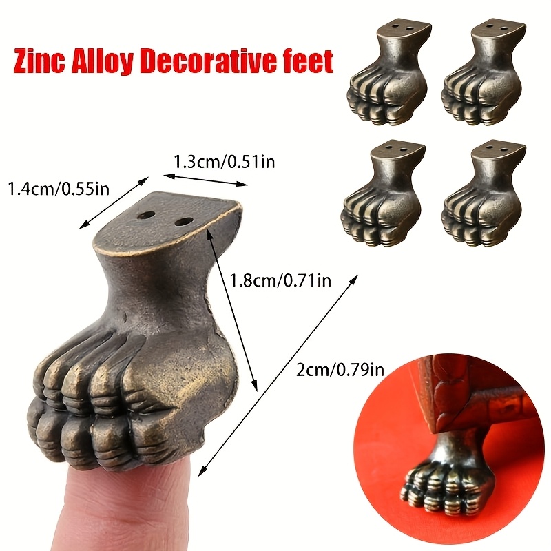 8pcs Antique Foot Brass Jewelr - огляд і ціна Furniture Hardware Wood