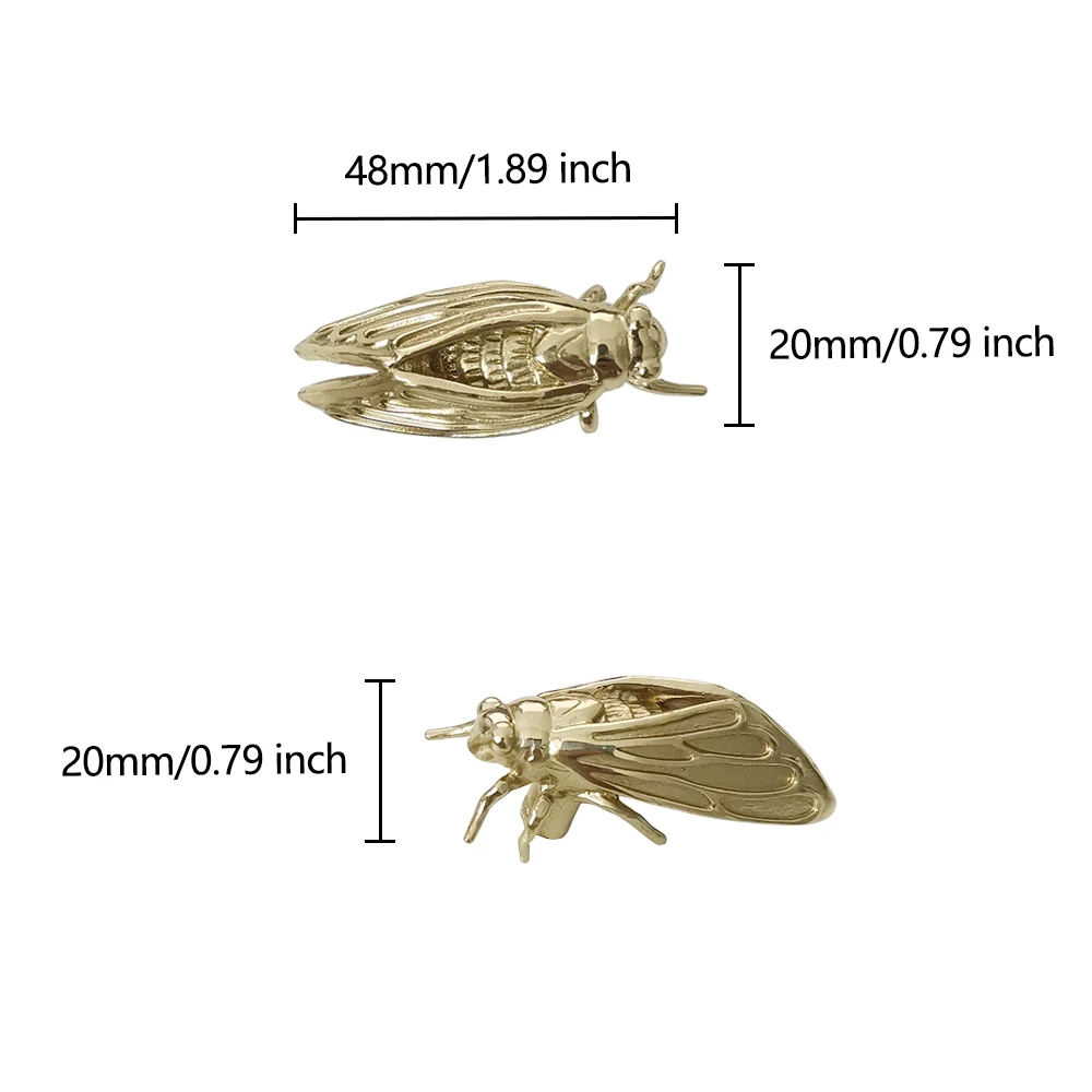 Brass Cicada Cabinet Door Knob - огляд і ціна Unique Furniture Hardware Pulls