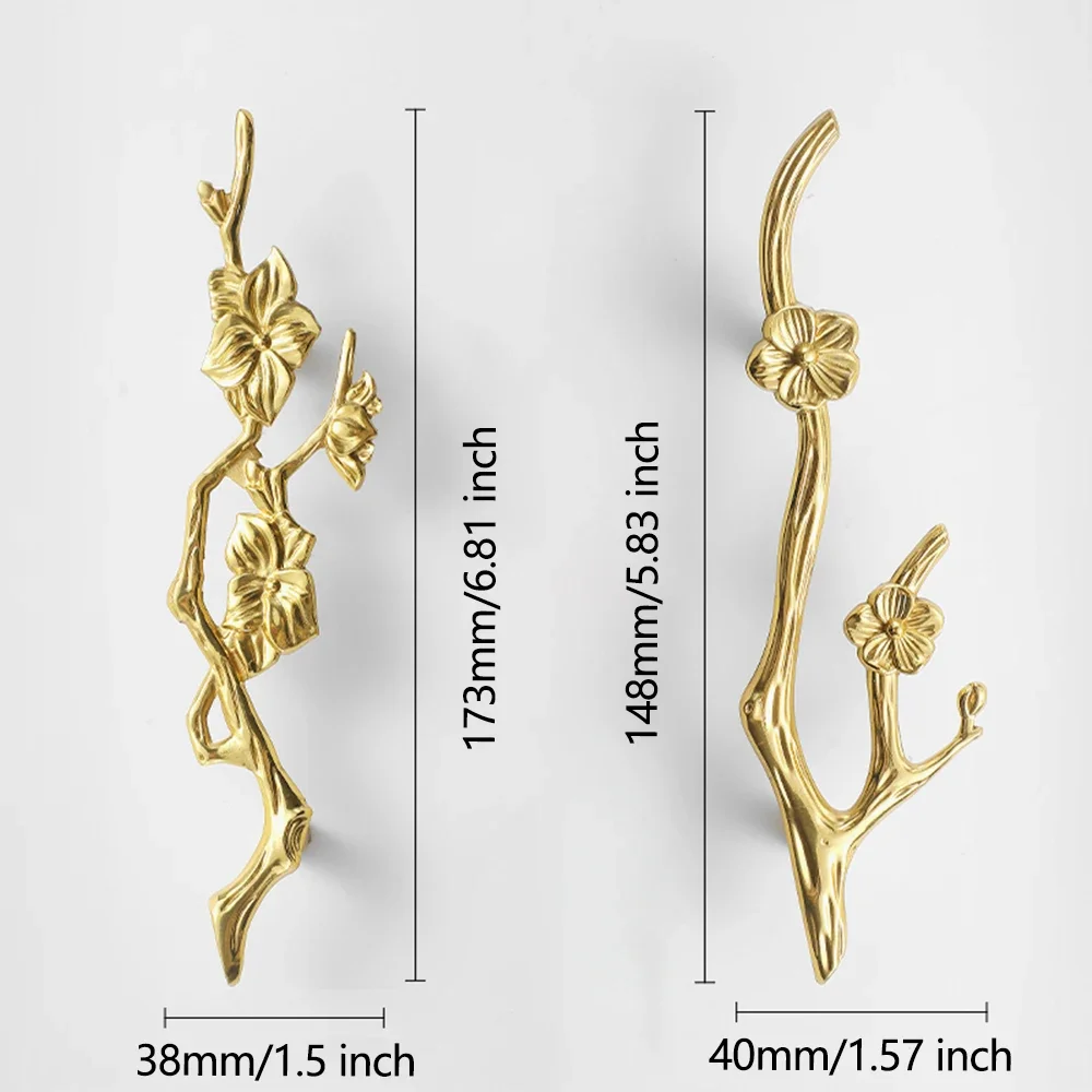 Flower Branch Brass Cabinet Do - огляд і ціна Unique Furniture Hardware Pulls
