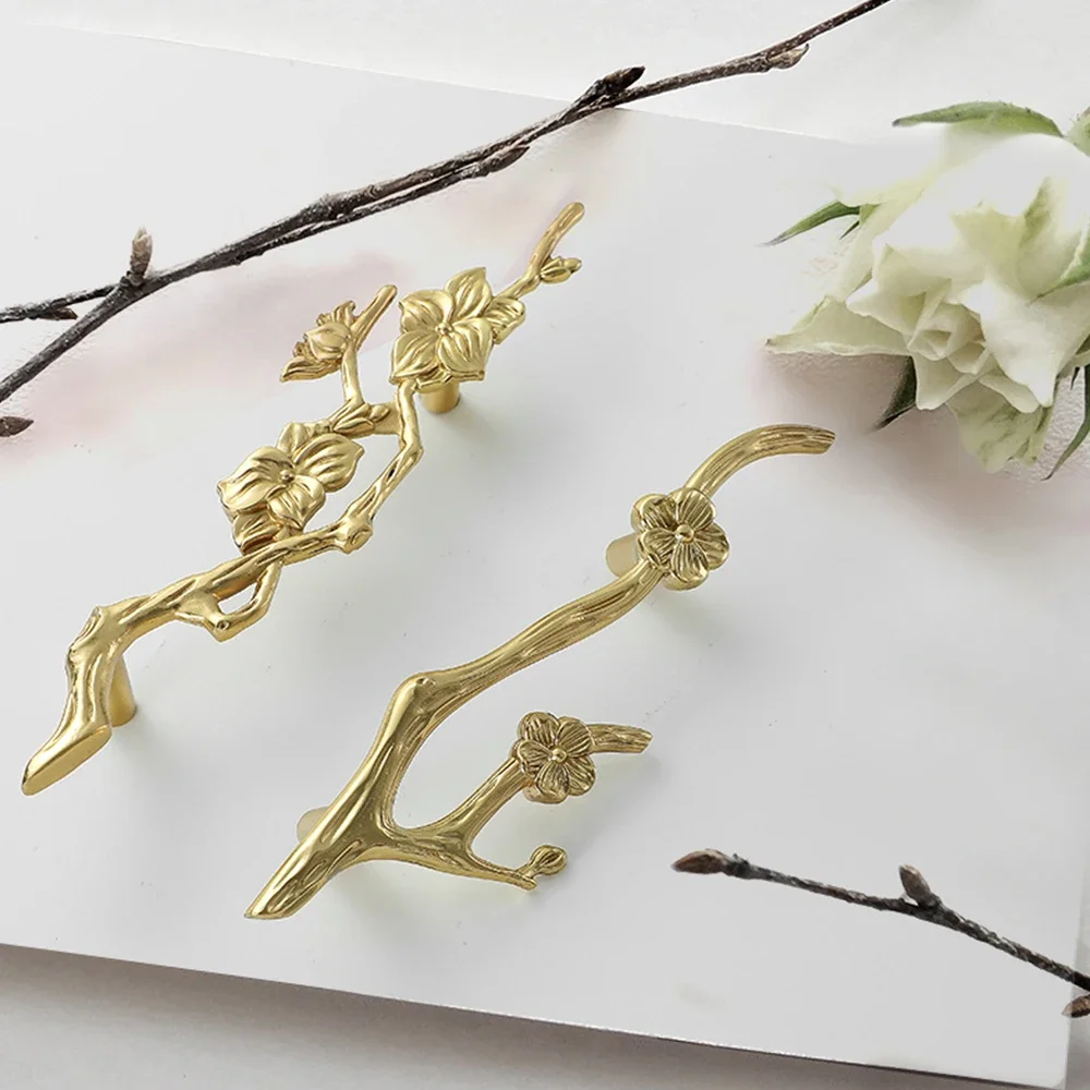 Flower Branch Brass Cabinet Do - огляд і ціна Unique Furniture Hardware Pulls