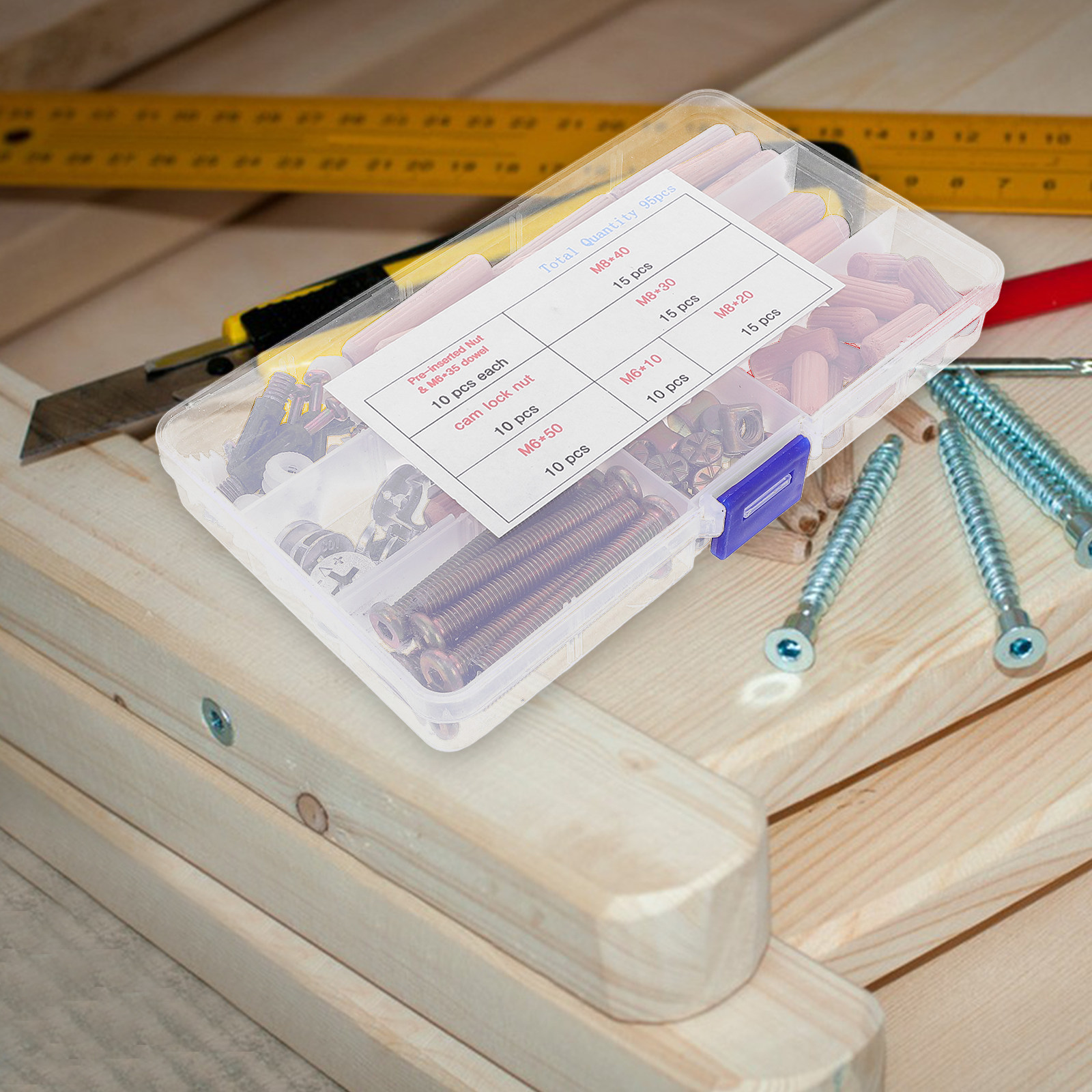 95Pcs Bunk Bed Hardware Connec - огляд і ціна Furniture Hardware Wood
